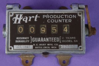 Vintage 1947 Hart Production Counter.  A - 12382 October 1947