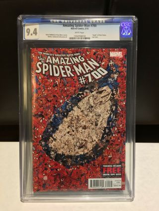The Spider - Man 700 (marvel Comics) - Cgc 9.  4 (near) - First Print