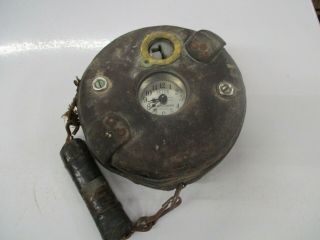 Vintage Detex Corp.  Guardsman Clock with Leather Case - NO KEY 2