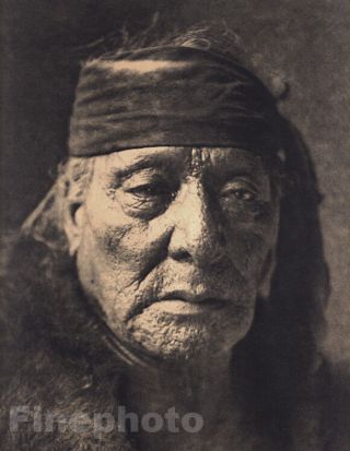 C.  1900/72 Vintage Native American Indian Medicine Man Photo Art By Edward Curtis