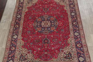 Vintage Floral Traditional Oriental Area Rug Wool Hand Knotted Carpet 8x11 3