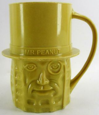 Vintage Mr Peanut Plastic Mug