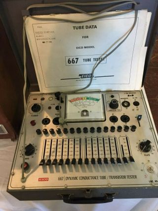 Vintage Eico 667 Dynamic Conductnace Tube/transistor Tester