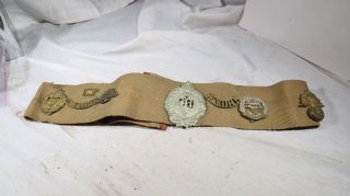 Wwi Wwii British Army English Hat Grave Diggers Belt Hate