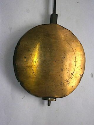 C1730 Good Longcase Grandfather Clock Pendulum Brass Faced Bob,  Slid