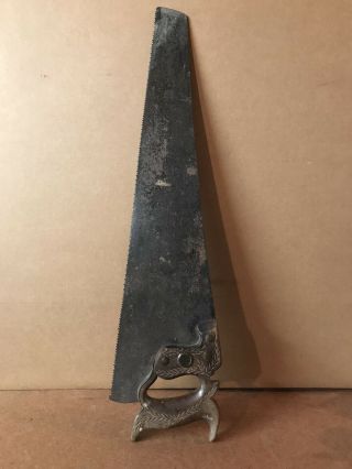 Antique Havey W.  Peace 25.  5 " Hand Saw Dated Dec.  27,  1887 8ppi