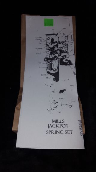 Mills Jackpot Replacment Spring Set For A Mills Antq Slot Machine Jackpot Mjps