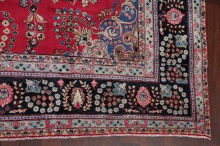 Fall Top Deal Vintage Floral Red Ardakan Area Rug Hand - Knotted Living Room 10x12