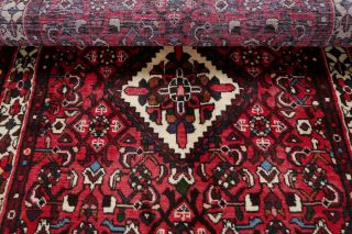 Vintage Red Traditional Floral Runner Hamedan Stair Rug Hand - Knotted Wool 3 