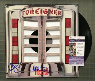 Lou Gramm & Mick Jones Signed Foreigner " Records " Record Album Vinyl Jsa