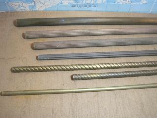 7 Vintage Brass Center Tube Covers Fluted Twisted Column Floor Lamp Parts 3