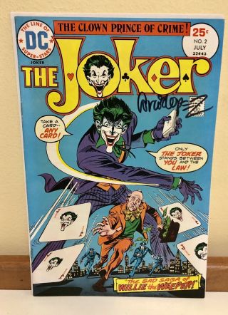 The Joker 2 Dc 1975 Signed Jose Luis Garcia - Lopez Unread