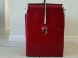 Vintage 1940s or 1950s Coca Cola Coke Cooler Metal Ice Chest Cooler With Tray 2