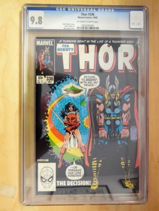 Thor 336 Cgc 9.  8 Off White/white Pages 1983