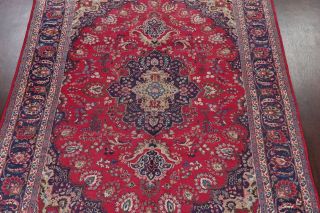 8x11 Vintage RED Traditional Floral Kashmar Oriental Area Rug Wool Hand - Knotted 3