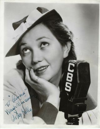American Actress Comedian Patsy Kelly,  Autographed Vintage Studio Hoto.