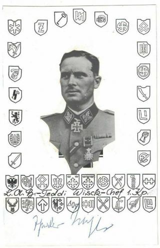 Theodor " Teddi " Wisch General In The Waffen Ss Rkt Every Waffen Ss Emblem