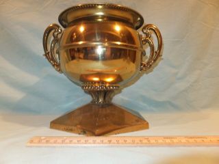 1890 ' s Trophy Handle Brass B&H Bradley and Hubbard Banquet oil lamp Base 3