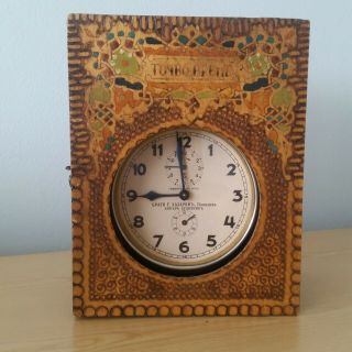 Antique Gustav Becker Alarm Clock Complete and 2