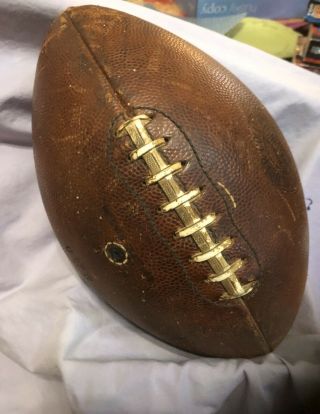 Vintage Spalding J5 - V Official Intercollegiate Football U Of W Game Ball??