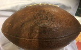 Vintage Spalding J5 - V Official Intercollegiate Football U of W Game ball?? 3