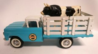 Vintage Nylint Blue And White Pressed Steel Toy Ranch Truck No.  4500 A139