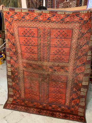 Auth: Antique Ersari Turkmen Ensi - 5x6 Wool Cutie