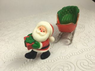 Vintage Retro 1980 Santa And Sleigh Hallmark Merry Miniatures