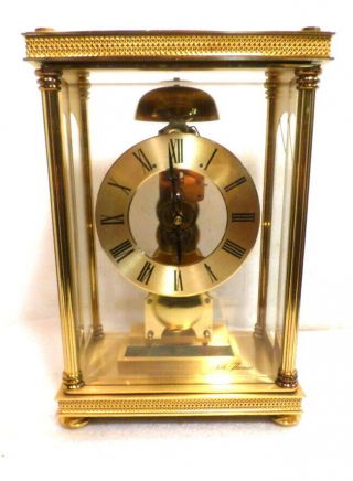 1900 Brass Seth Thomas Crystal Regulator Clock - - Passing Hour Strike On The Hour