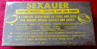 Sexauer Vintage Coupling Washers/asbestos Fibre & Rubber Handy Andy Tin 17
