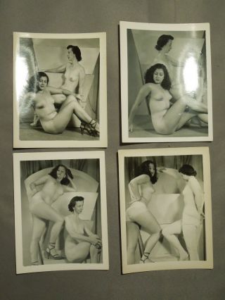 Vintage 16 1940 ' s - 50 ' s Multiple Women Posing Together Pin Ups Pictures Photos 2
