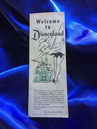 1957 Disneyland Map Brochure Booklet Guide Vintage Rare