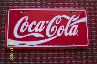 Vintage Enjoy Coca Cola License Plate Embossed
