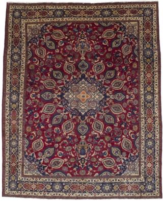 Handmade Vintage Traditional Red 10x12 Floral Oriental Rug Home Decor Carpet