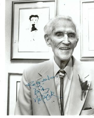 American Cartonist,  Animator,  Betty Boo Creator Grim Natwick,  Rare Signed Photo