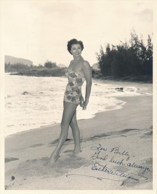 Esther Williams - Vintage Signed Sepia Photograph