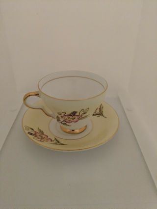 Vintage Red Rose Tea Cup Of Fortune " Taylor & Kent " Cup & Saucer 3