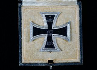 Wwi German Iron Cross 1st Class,  Cased,  Maker 