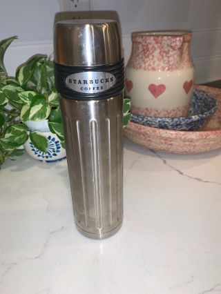 Starbucks Coffee 16 Oz Stainless Steel Traveler Cup Thermos With Lid 2004