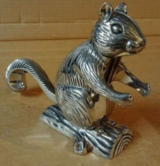 Vintage Silver Plated Godinger Squirrel Nutcracker Great