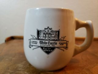 Vintage White Castle Mug Heavy Coffee Cup Retro Diner Restaurant Ware