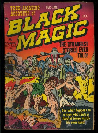 Black Magic Vol.  1 2 Simon & Kirby Art Pre - Code Prize Horror Comic 1950 Gd