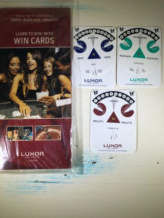 Learn To Win With Win Cards Luxor Las Vegas Craps Blackjack Roulette