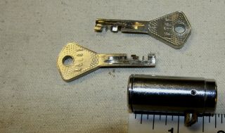 Abloy Plug Lock W/ 2 Keys,  Good High Security Lock T & L Handles