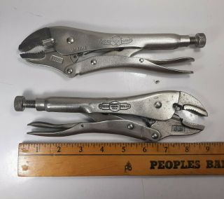 Vintage Petersen Vise Grips 10wr,  And Irwin " The " Vise Grips 10wr