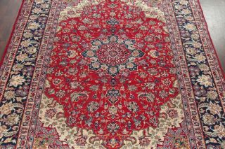 VINTAGE TRADITIONAL FLORAL NAJAFABAD AREA RUG HAND - KNOTTED RED LIVING ROOM 10X13 3