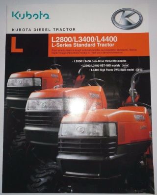 Kubota L2800 L3400 L4400 Tractor Sales Brochure Ad Literature Gear And Hst