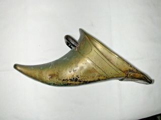Vintage (antique ?) Spanish Conquistador Brass Stirrup With Unusual Repair