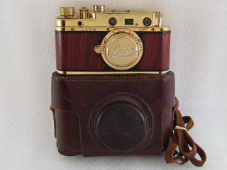 Leica Ii (d) Ernst Leitz Wetzlar D.  R.  P Ww 2 Vintage Russian Gold Camera