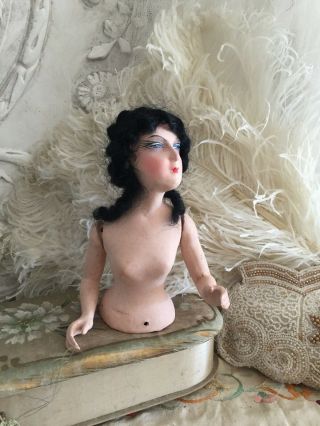 Antique French Boudoir Doll Half Doll Art Deco Circa 1920 Paris